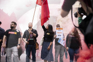 Workers' Day Demonstration In Barcelona, Spain.