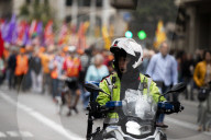 Workers' Day Demonstration In Barcelona, Spain.