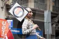 Workers' Day Demonstration In Barcelona, Spain.