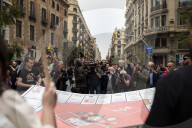 Workers' Day Demonstration In Barcelona, Spain.