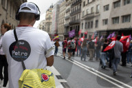 Workers' Day Demonstration In Barcelona, Spain.