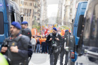 Workers' Day Demonstration In Barcelona, Spain.