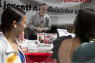 Workers' Day Demonstration In Barcelona, Spain.