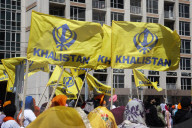 Pro-Khalistan Sikhs Protest In Toronto, Canada