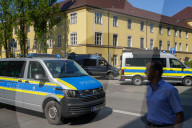 High Police Presence At The Labour Day Demonstration In Munich