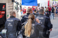High Police Presence At The Labour Day Demonstration In Munich