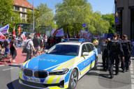 High Police Presence At The Labour Day Demonstration In Munich