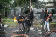 Labor Day Protest In Bandung Ends In Riot
