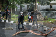 Labor Day Protest In Bandung Ends In Riot