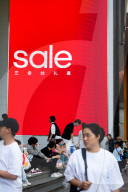 May Day Shopping Crowd In Shanghai