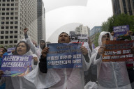 Mass Workers' Rally Fills Central Seoul On International Workers' Day
