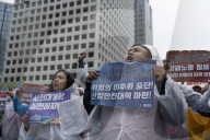 Mass Workers' Rally Fills Central Seoul On International Workers' Day