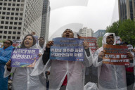 Mass Workers' Rally Fills Central Seoul On International Workers' Day