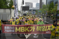 Mass Workers' Rally Fills Central Seoul On International Workers' Day