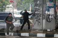 Labor Day Protest In Bandung Ends In Riot