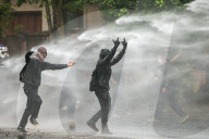 Labor Day Protest In Bandung Ends In Riot