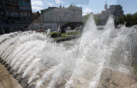 Fountains spring to life in Dnipro