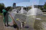 Fountains spring to life in Dnipro