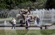 Fountains spring to life in Dnipro