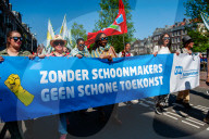 Labor Day Demonstration Organized In Amsterdam.
