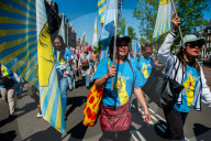 Labor Day Demonstration Organized In Amsterdam.