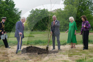 Charles and Camilla plant a tree with with King & Queen of Sweden