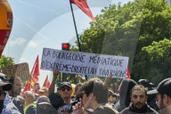 May Day Demonstration (Labour Day, Marking International Workers' Day) In Paris, France