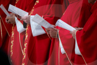 People Pay Tribute To The Late Pope Francis As Vatican Prepares For Conclave