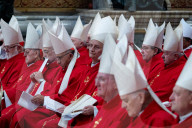 People Pay Tribute To The Late Pope Francis As Vatican Prepares For Conclave