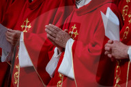 People Pay Tribute To The Late Pope Francis As Vatican Prepares For Conclave