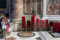 People Pay Tribute To The Late Pope Francis As Vatican Prepares For Conclave