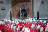 People Pay Tribute To The Late Pope Francis As Vatican Prepares For Conclave
