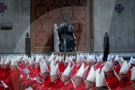 People Pay Tribute To The Late Pope Francis As Vatican Prepares For Conclave