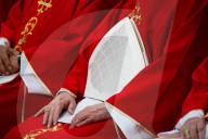 People Pay Tribute To The Late Pope Francis As Vatican Prepares For Conclave
