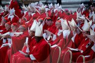 People Pay Tribute To The Late Pope Francis As Vatican Prepares For Conclave