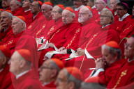 People Pay Tribute To The Late Pope Francis As Vatican Prepares For Conclave