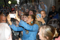 Blake Lively takes a group selfies as leaving the Late Night With Seth Meyers in New York City