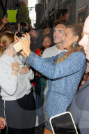 Blake Lively takes a group selfies as leaving the Late Night With Seth Meyers in New York City