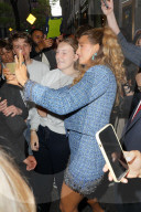 Blake Lively takes a group selfies as leaving the Late Night With Seth Meyers in New York City