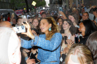 Blake Lively takes a group selfies as leaving the Late Night With Seth Meyers in New York City
