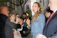 Blake Lively takes a group selfies as leaving the Late Night With Seth Meyers in New York City