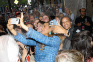Blake Lively takes a group selfies as leaving the Late Night With Seth Meyers in New York City