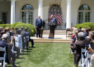 President Trump Holds National Day Of Prayer Event In Rose Garden At White House