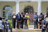 President Trump Holds National Day Of Prayer Event In Rose Garden At White House