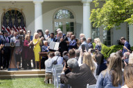President Trump Holds National Day Of Prayer Event In Rose Garden At White House