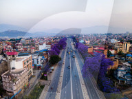 Drone View Of Ringroad Highway Kathmandu, Nepal.