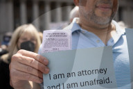 Lawyers Rally In Lower Manhattan To Demand Respect For The Rule Of Law
