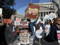 Demonstrators Rally Against Trump In Manhattan For May Day