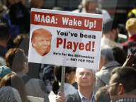 Demonstrators Rally Against Trump In Manhattan For May Day