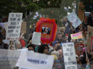 Demonstrators Rally Against Trump In Manhattan For May Day